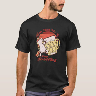 T-shirt Tu m'as eu à boire de la bière de licorne avec des
