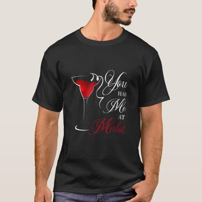 T-shirt Tu M'As Eu À Merlot (Devant)