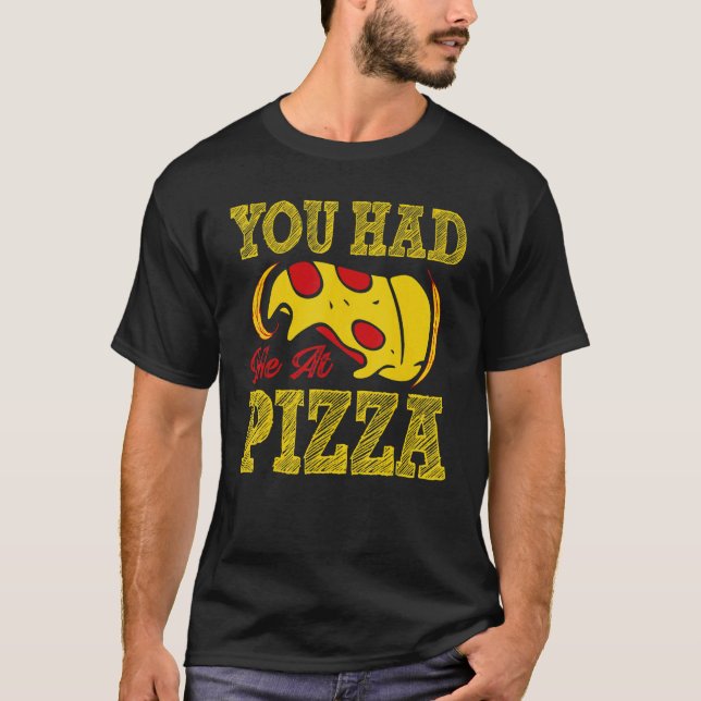 T-shirt Tu M'As Eu À Pizza (Devant)