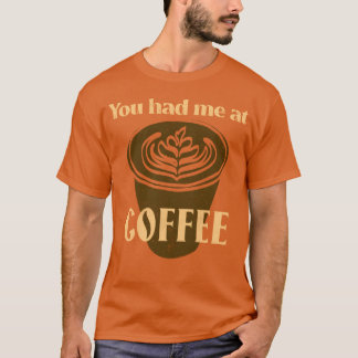 T-shirt Tu m'as eu au café Amateur de café garçon