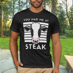 T-shirt Tu M'As Eu Au Steak Funny Cow Unisex