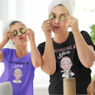 T-shirt Tu M'As Eu Au Visage De Fille Noir Blanc Spa