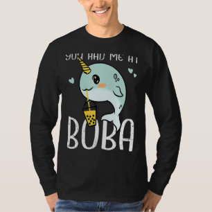 T-shirt Tu M'As Eu Chez Boba Narwhal Cute Kids Bubble Tea