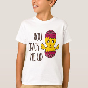 T-shirt Tu M'As Frappé Pâques Chick mignonne Cartoon Drôle
