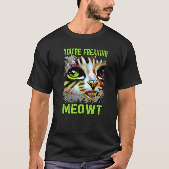 T-shirt Tu me fais flipper chat Mème de chat Jeu de mots s (Devant)