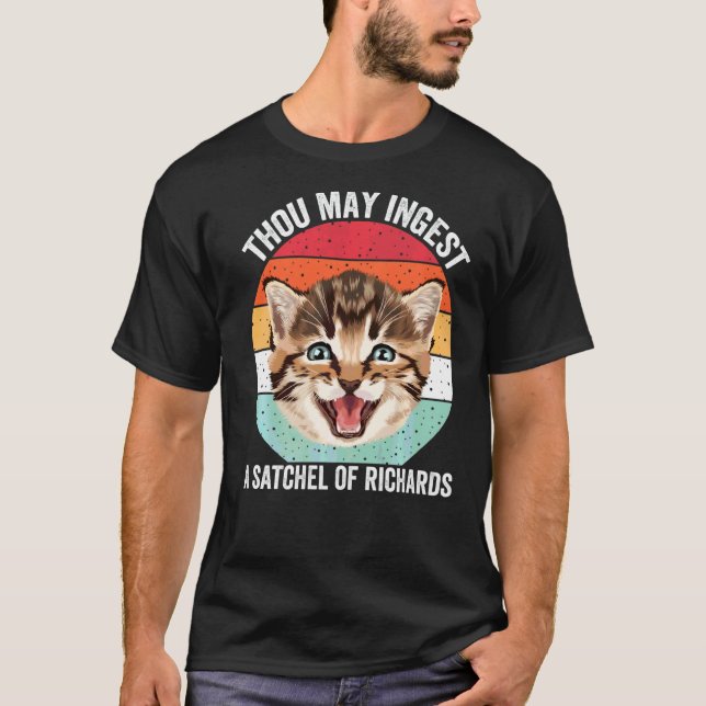 T-shirt Tu peux ingérer un sac de chat de Richards (Devant)