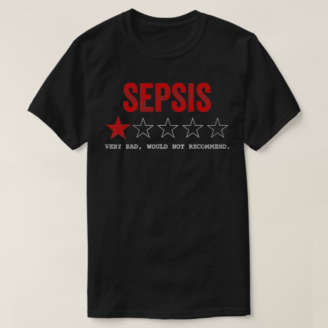 T-shirt Tu Sepsis Mois de sensibilisation Costume Ribbon F (Design devant)