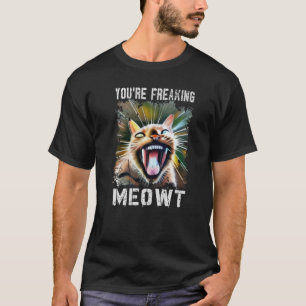 T-shirt Tu te fends de Meowt Vintage Chat Meow Mème Chat