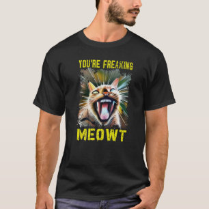 T-shirt Tu te fends de Meowt Vintage Chat Meow Mème Chat