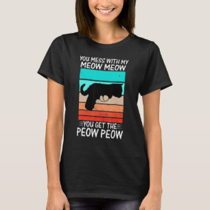 T-shirt Tu T'en Prends à Miaou Chat Pew Peow