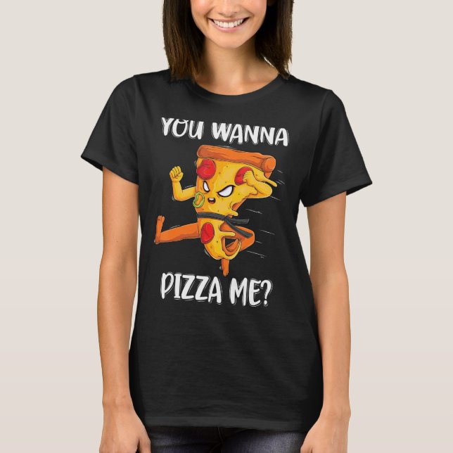 T-shirt Tu Veux Pizza Me Aliments Pizza Hommes Femmes Enfa (Devant)