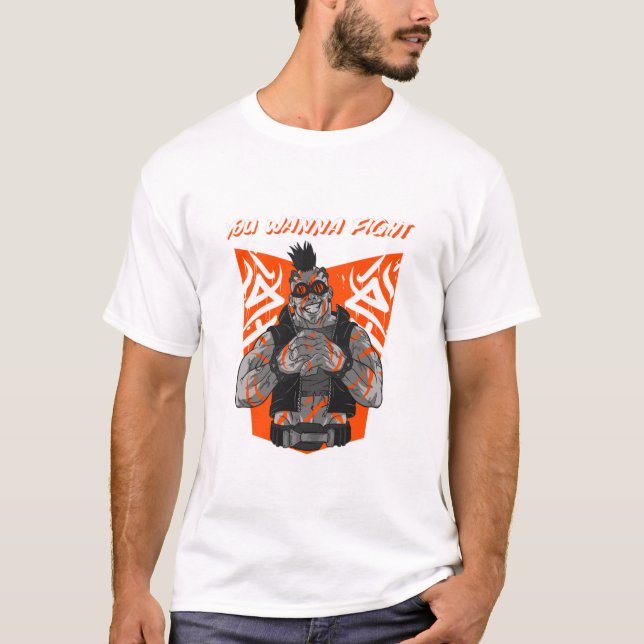 T-shirt Tu Veux Te Battre ! (Devant)
