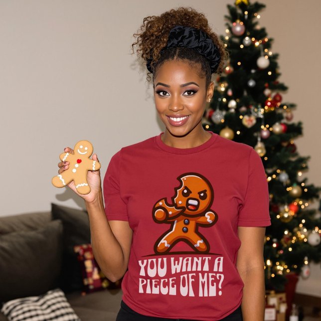 T-shirt Tu veux un morceau de moi en pain d'épice homme dr (You Want a Piece of Me Gingerbread Man Funny Xmas T-Shirt.)