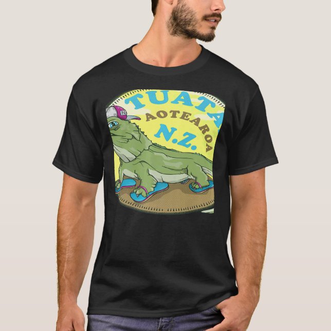 T-shirt Tuatara New Zealand (Devant)