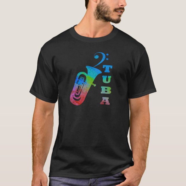 T-shirt Tuba avec la clef basse (Devant)