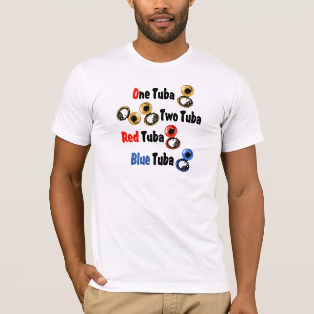 T-shirt Tuba Bleu Rouge (Devant)