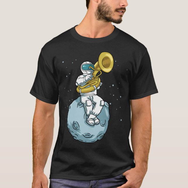 T-shirt Tuba Cadeau Astronaut Marching Musique Musique Sou (Devant)