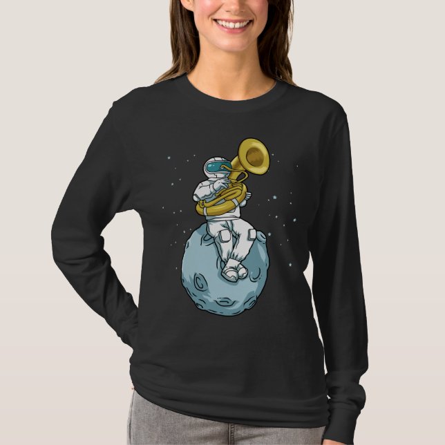 T-shirt Tuba Cadeau Astronaut Marching Musique Musique Sou (Devant)