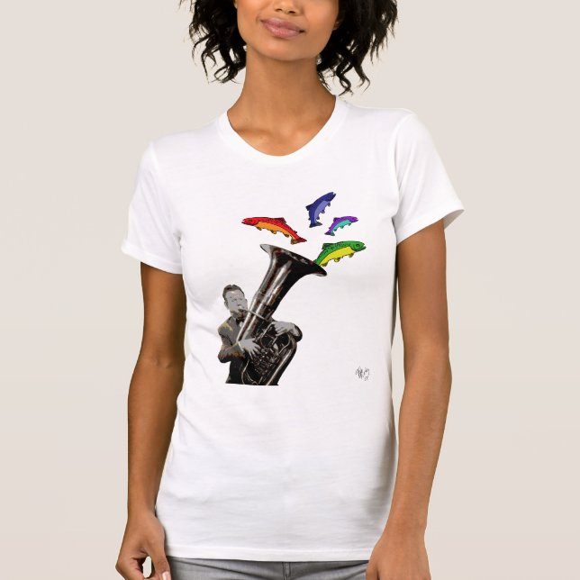 T-shirt Tuba Et Poisson (Devant)