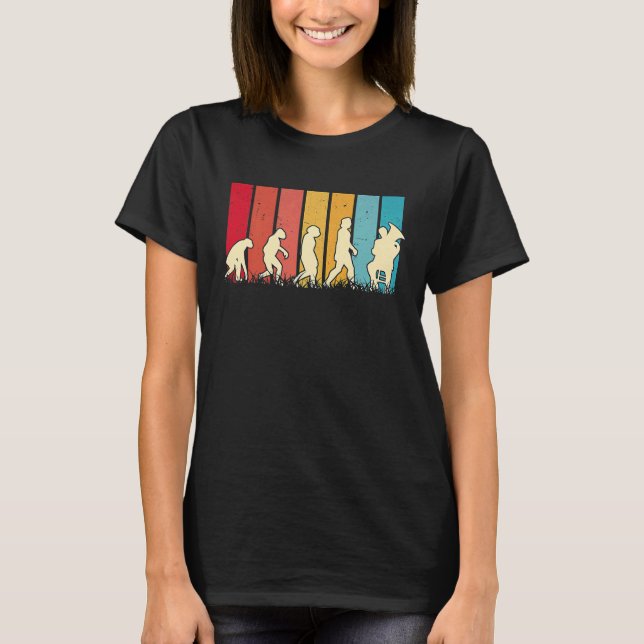 T-shirt Tuba Evolution Retro Tuba Player (Devant)