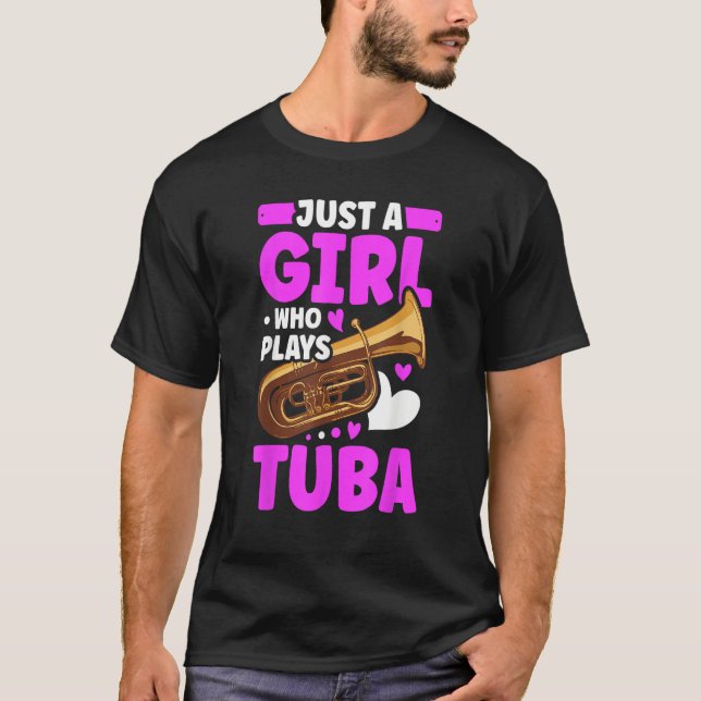 T-shirt Tuba Girl Tuba Player (Devant)