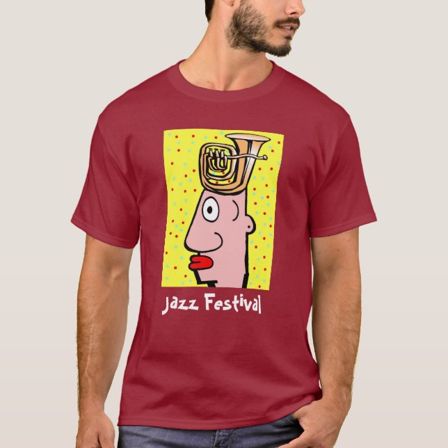T-shirt Tuba Head, aux festivals (Devant)