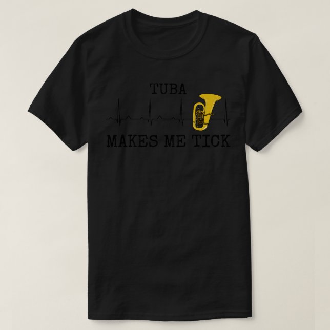 T-shirt Tuba Me Fait Tick Tubaist Coeur Taux De Brass Musi (Design devant)