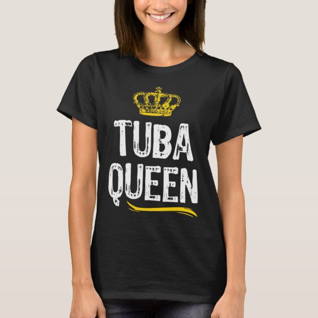 T-shirt Tuba Queen Femmes Joueuse Cool (Devant)