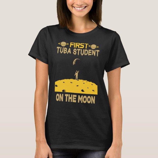 T-shirt Tuba Student Sur La Lune (Devant)