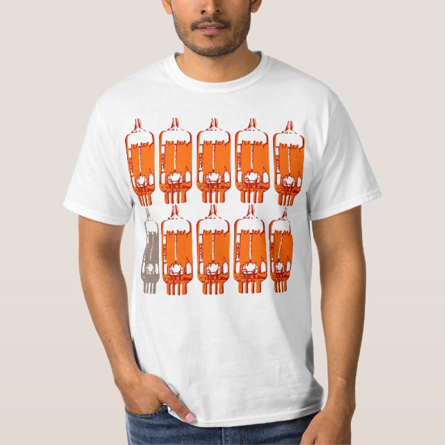 T-shirt Tube Amplificateur valves guitare électrique rock  (Devant)