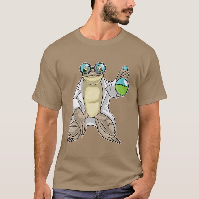 T-shirt Tube d'essai de la grenouille scientifique (Devant)