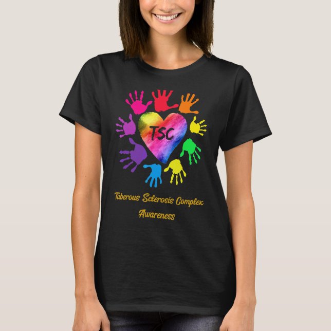 T-shirt Tuberous Sclerosis Complex Awareness Hands (Devant)