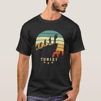 T-shirt TUBIST Evolution tuba coucher de soleil rétro homm