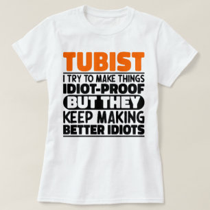 T-shirt Tubist J'Essaie De Rendre Les Choses Drôle Dit Mus
