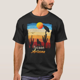 T-shirt Tucson Arizona AZ Coucher de soleil Coyote Vautour