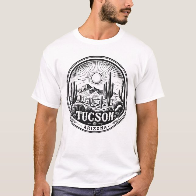 T-shirt Tucson Arizona Desert Cactus Plantes Adventure (Devant)