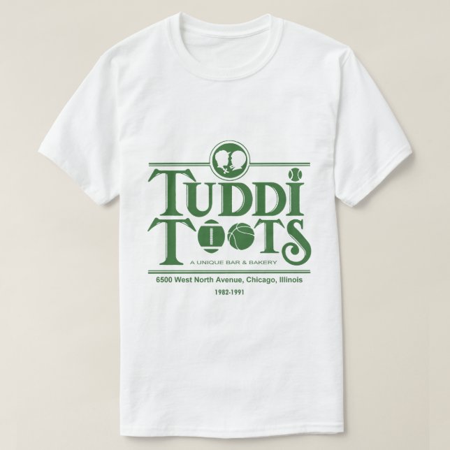 T-shirt Tuddi Toots Bar and Restaurant, Chicago, IL (Design devant)