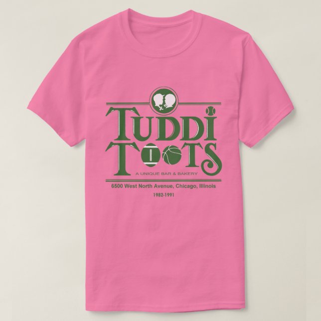T-shirt Tuddi Toots Bar and Restaurant, Chicago, IL (Design devant)