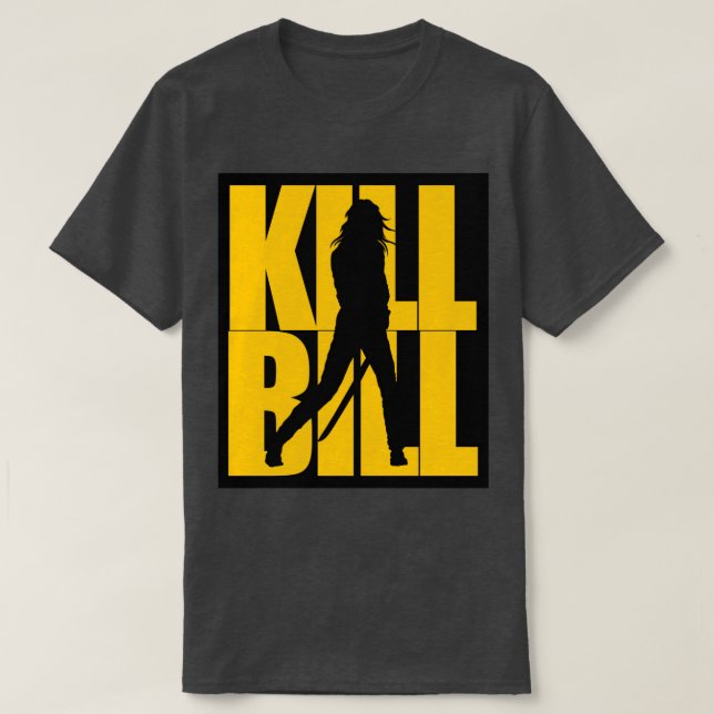 T-shirt Tuer Bill fantôme noir (Design devant)