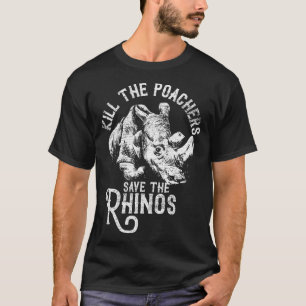 T-shirt Tuer Les Poachers Sauvez Le Cadeau Rhino