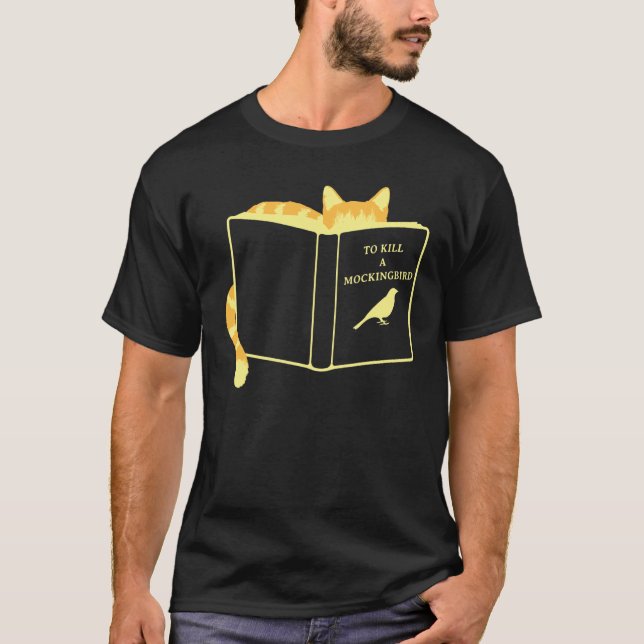 T-shirt Tuer un oiseau moqueur Chat (Devant)