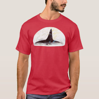 T-shirt Tueur Baleine Dorsal Fin Scribble