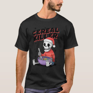 T-shirt Tueur de céréales Halloween Squelette Noël Père No