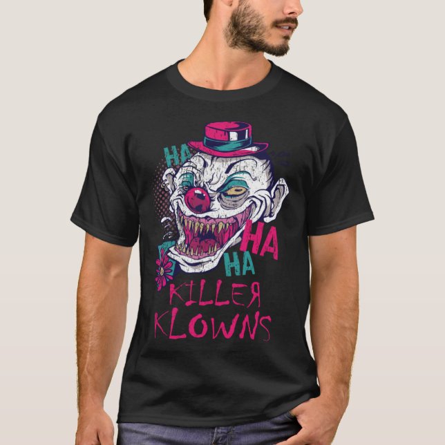 T-shirt Tueur Klowns Halloween Alien Clown Serial Killer (Devant)