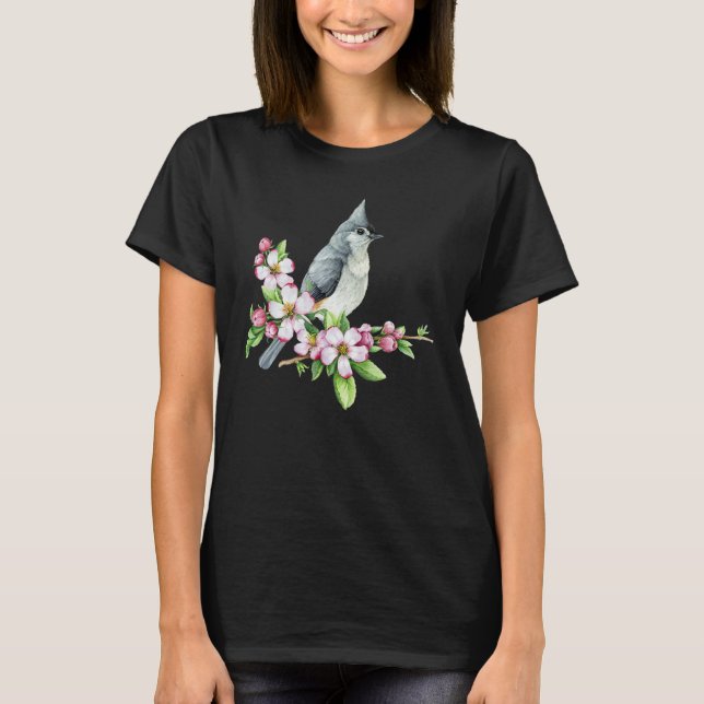 T-shirt Tufted Titmouse Bird Birding Bird Watcher (Devant)