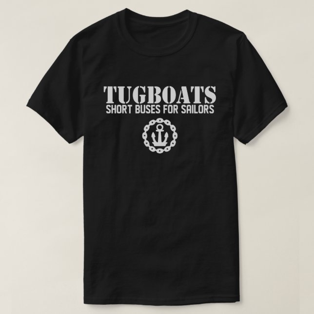 T-shirt Tugboats: Short buses for sailors (Design devant)