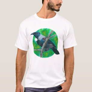 T-shirt Tui de Nouvelle-Zélande - Peinture en acrylique