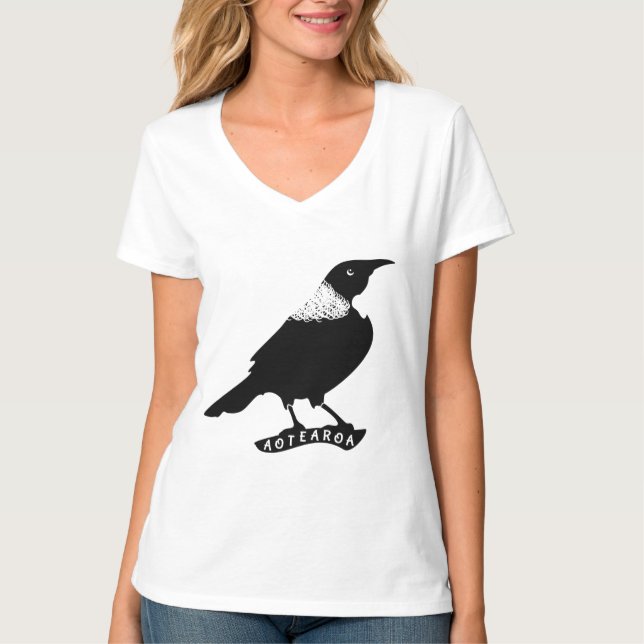 T-shirt Tui | Oiseaux natifs de Nouvelle-Zélande (Devant)