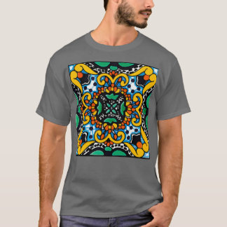 T-shirt tuile baroque talavera mexicaine peinte à la main