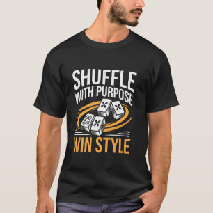 T-shirt Tuile de jeu Mahj avec mélange à dessein et victoi